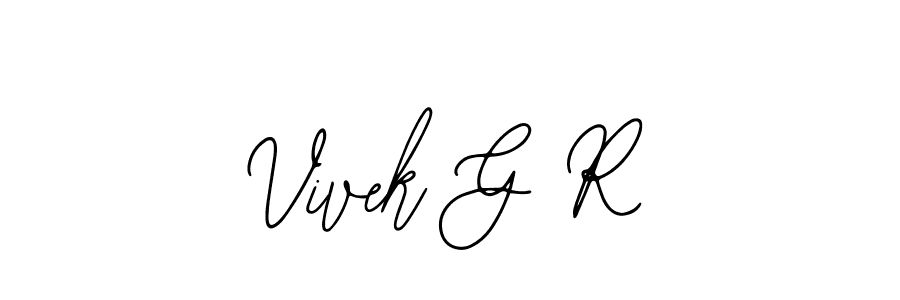 Also we have Vivek G R name is the best signature style. Create professional handwritten signature collection using Bearetta-2O07w autograph style. Vivek G R signature style 12 images and pictures png