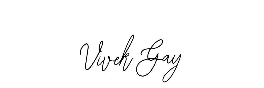 Also You can easily find your signature by using the search form. We will create Vivek Gay name handwritten signature images for you free of cost using Bearetta-2O07w sign style. Vivek Gay signature style 12 images and pictures png