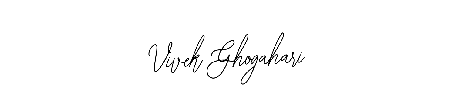The best way (Bearetta-2O07w) to make a short signature is to pick only two or three words in your name. The name Vivek Ghogahari include a total of six letters. For converting this name. Vivek Ghogahari signature style 12 images and pictures png