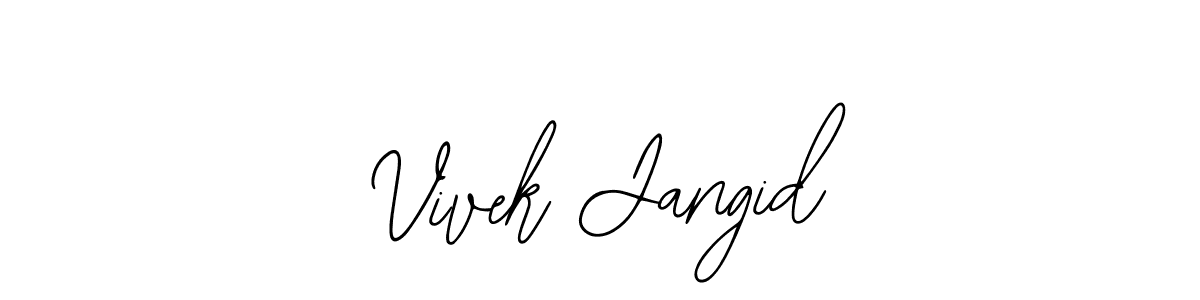 Use a signature maker to create a handwritten signature online. With this signature software, you can design (Bearetta-2O07w) your own signature for name Vivek Jangid. Vivek Jangid signature style 12 images and pictures png