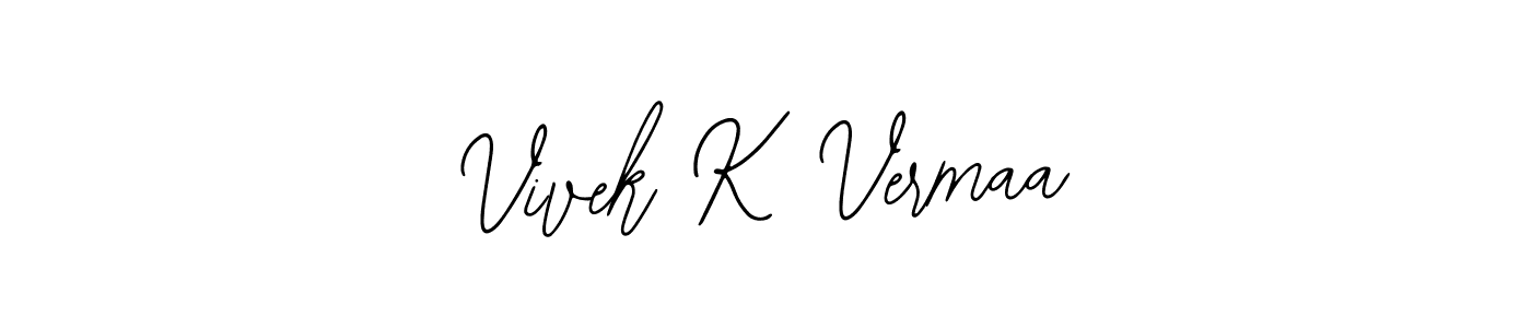 You should practise on your own different ways (Bearetta-2O07w) to write your name (Vivek K Vermaa) in signature. don't let someone else do it for you. Vivek K Vermaa signature style 12 images and pictures png