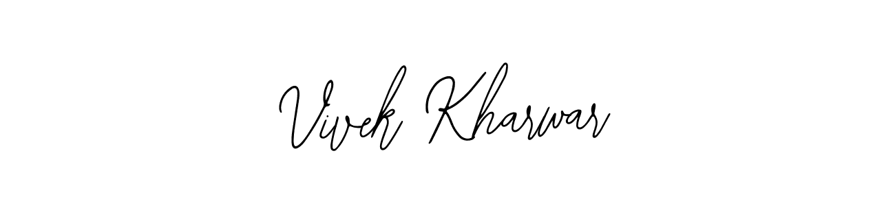 if you are searching for the best signature style for your name Vivek Kharwar. so please give up your signature search. here we have designed multiple signature styles  using Bearetta-2O07w. Vivek Kharwar signature style 12 images and pictures png