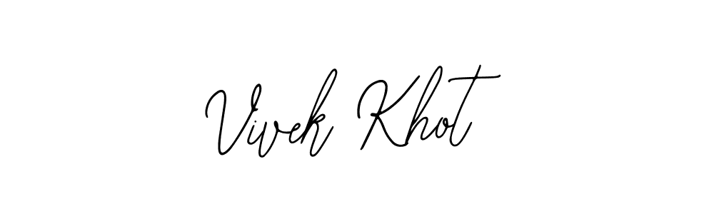 Also we have Vivek Khot name is the best signature style. Create professional handwritten signature collection using Bearetta-2O07w autograph style. Vivek Khot signature style 12 images and pictures png