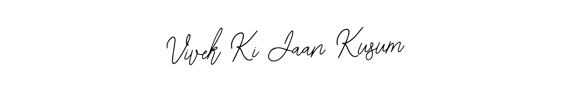 It looks lik you need a new signature style for name Vivek Ki Jaan Kusum. Design unique handwritten (Bearetta-2O07w) signature with our free signature maker in just a few clicks. Vivek Ki Jaan Kusum signature style 12 images and pictures png