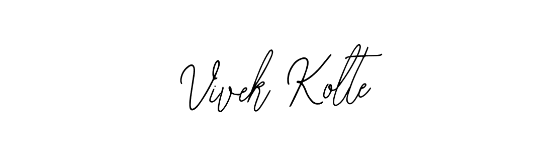 How to make Vivek Kolte name signature. Use Bearetta-2O07w style for creating short signs online. This is the latest handwritten sign. Vivek Kolte signature style 12 images and pictures png