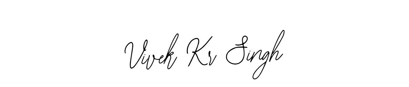 Use a signature maker to create a handwritten signature online. With this signature software, you can design (Bearetta-2O07w) your own signature for name Vivek Kr Singh. Vivek Kr Singh signature style 12 images and pictures png