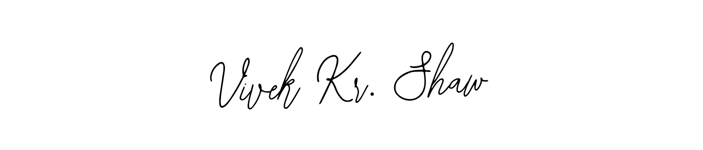 Use a signature maker to create a handwritten signature online. With this signature software, you can design (Bearetta-2O07w) your own signature for name Vivek Kr. Shaw. Vivek Kr. Shaw signature style 12 images and pictures png