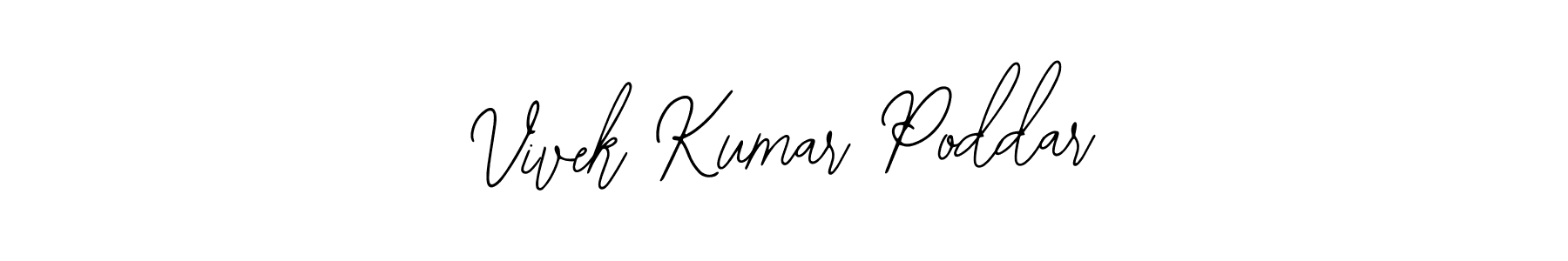 How to make Vivek Kumar Poddar name signature. Use Bearetta-2O07w style for creating short signs online. This is the latest handwritten sign. Vivek Kumar Poddar signature style 12 images and pictures png