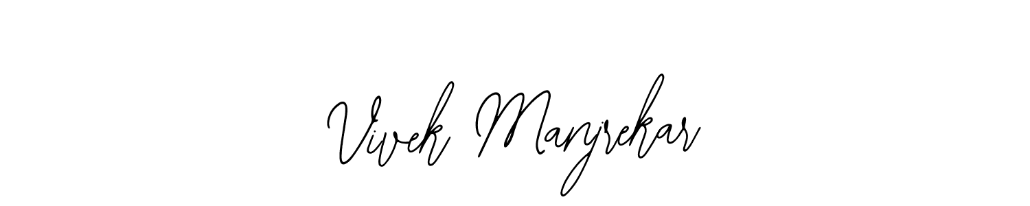 You should practise on your own different ways (Bearetta-2O07w) to write your name (Vivek Manjrekar) in signature. don't let someone else do it for you. Vivek Manjrekar signature style 12 images and pictures png
