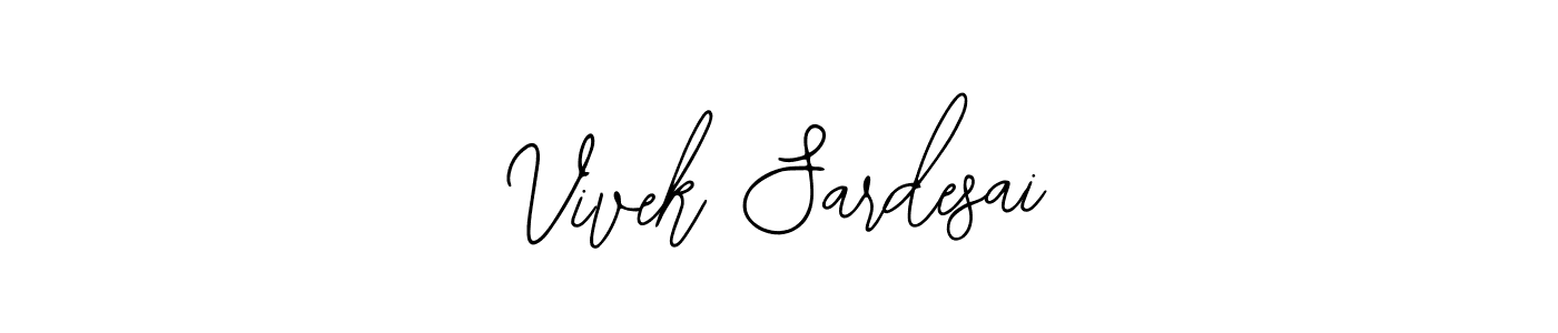 Use a signature maker to create a handwritten signature online. With this signature software, you can design (Bearetta-2O07w) your own signature for name Vivek Sardesai. Vivek Sardesai signature style 12 images and pictures png