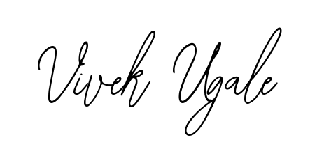 A sleek calligraphic signature for name Vivek Ugale utilizing Bearetta-2O07w styling. Great for adding personal signatures to photos and art. Vivek Ugale signature style 12 images and pictures png