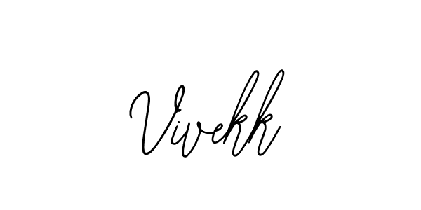 How to make Vivekk name signature. Use Bearetta-2O07w style for creating short signs online. This is the latest handwritten sign. Vivekk signature style 12 images and pictures png