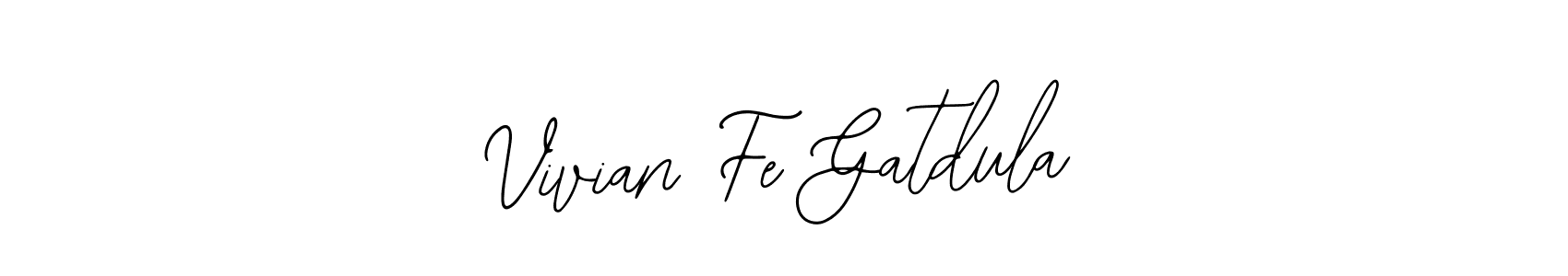 Make a beautiful signature design for name Vivian Fe Gatdula. Use this online signature maker to create a handwritten signature for free. Vivian Fe Gatdula signature style 12 images and pictures png