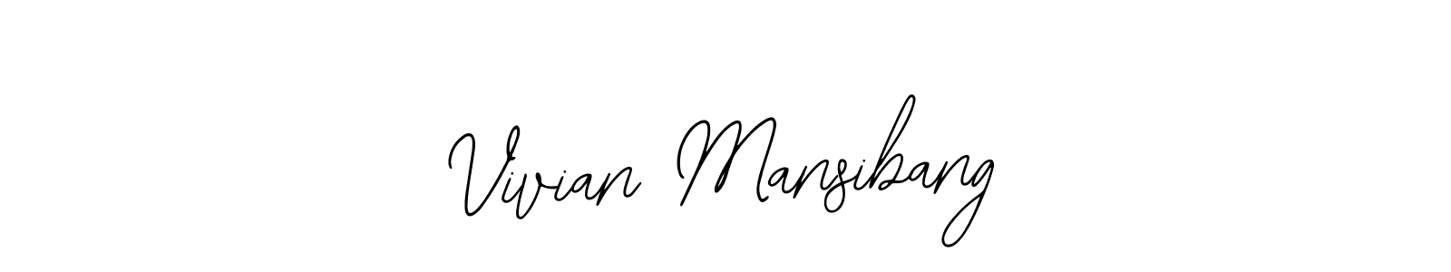 The best way (Bearetta-2O07w) to make a short signature is to pick only two or three words in your name. The name Vivian Mansibang include a total of six letters. For converting this name. Vivian Mansibang signature style 12 images and pictures png