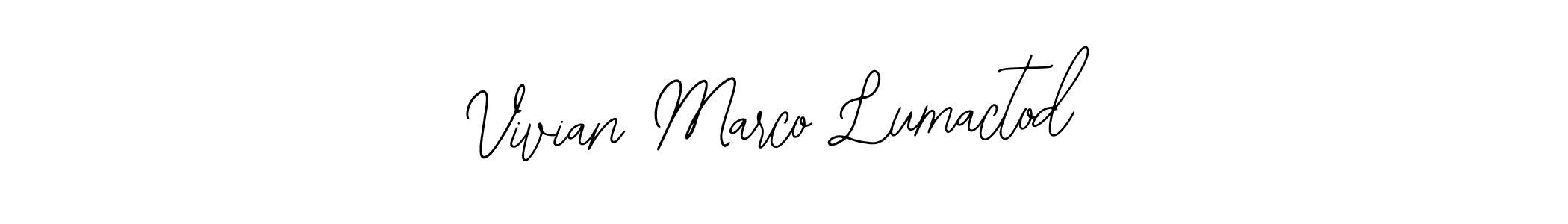 Design your own signature with our free online signature maker. With this signature software, you can create a handwritten (Bearetta-2O07w) signature for name Vivian Marco Lumactod. Vivian Marco Lumactod signature style 12 images and pictures png