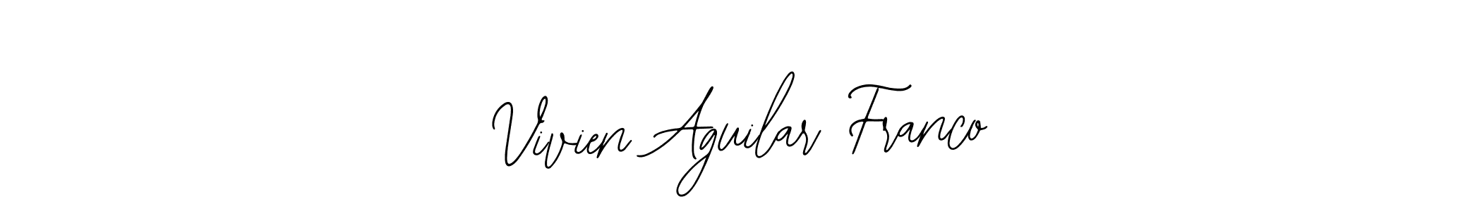 You should practise on your own different ways (Bearetta-2O07w) to write your name (Vivien Aguilar Franco) in signature. don't let someone else do it for you. Vivien Aguilar Franco signature style 12 images and pictures png