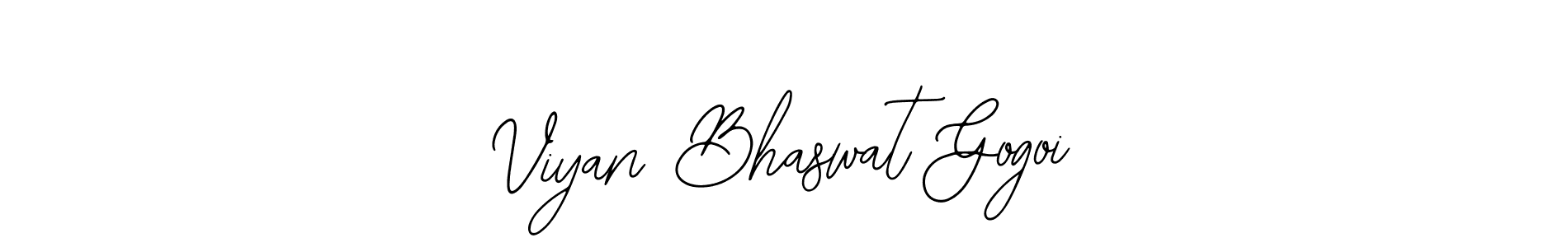 Use a signature maker to create a handwritten signature online. With this signature software, you can design (Bearetta-2O07w) your own signature for name Viyan Bhaswat Gogoi. Viyan Bhaswat Gogoi signature style 12 images and pictures png