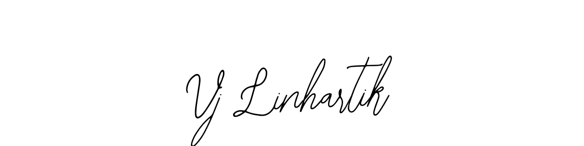 How to make Vj Linhartik name signature. Use Bearetta-2O07w style for creating short signs online. This is the latest handwritten sign. Vj Linhartik signature style 12 images and pictures png