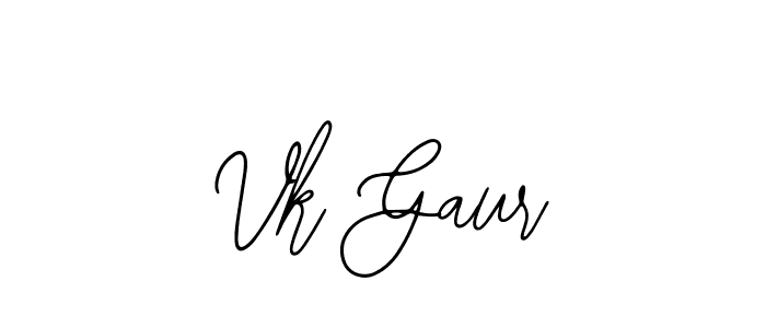 Also You can easily find your signature by using the search form. We will create Vk Gaur name handwritten signature images for you free of cost using Bearetta-2O07w sign style. Vk Gaur signature style 12 images and pictures png