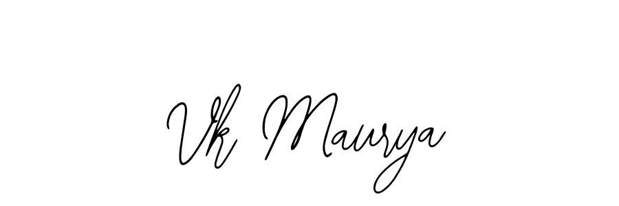 How to make Vk Maurya name signature. Use Bearetta-2O07w style for creating short signs online. This is the latest handwritten sign. Vk Maurya signature style 12 images and pictures png