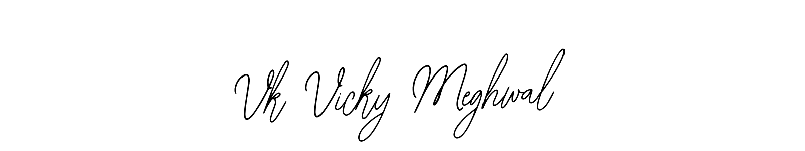 The best way (Bearetta-2O07w) to make a short signature is to pick only two or three words in your name. The name Vk Vicky Meghwal include a total of six letters. For converting this name. Vk Vicky Meghwal signature style 12 images and pictures png