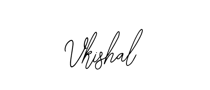 How to make Vkishal name signature. Use Bearetta-2O07w style for creating short signs online. This is the latest handwritten sign. Vkishal signature style 12 images and pictures png