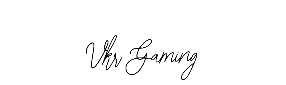 How to make Vkr Gaming signature? Bearetta-2O07w is a professional autograph style. Create handwritten signature for Vkr Gaming name. Vkr Gaming signature style 12 images and pictures png