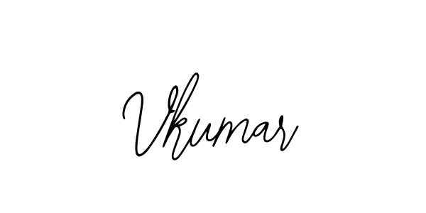 How to make Vkumar name signature. Use Bearetta-2O07w style for creating short signs online. This is the latest handwritten sign. Vkumar signature style 12 images and pictures png