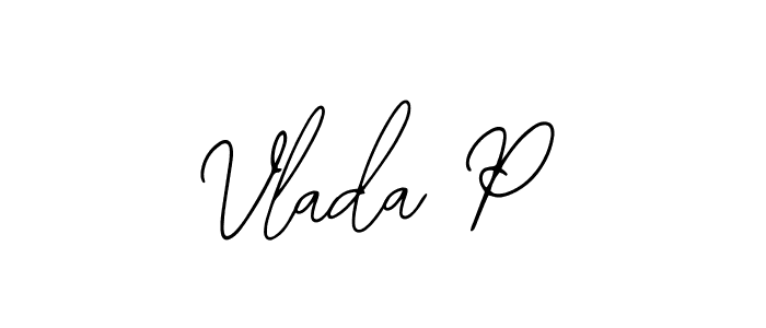 How to make Vlada P name signature. Use Bearetta-2O07w style for creating short signs online. This is the latest handwritten sign. Vlada P signature style 12 images and pictures png