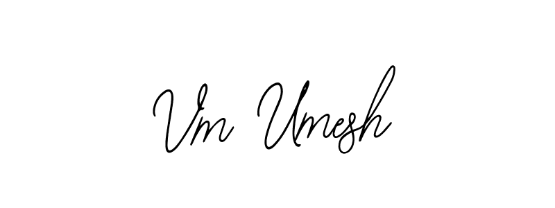 Design your own signature with our free online signature maker. With this signature software, you can create a handwritten (Bearetta-2O07w) signature for name Vm Umesh. Vm Umesh signature style 12 images and pictures png