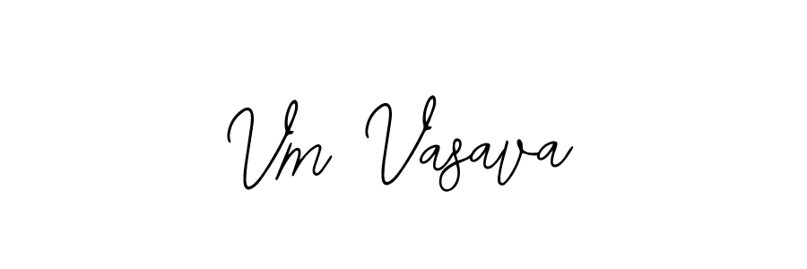 Design your own signature with our free online signature maker. With this signature software, you can create a handwritten (Bearetta-2O07w) signature for name Vm Vasava. Vm Vasava signature style 12 images and pictures png