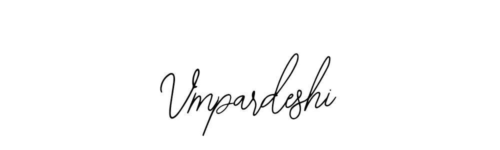 How to make Vmpardeshi name signature. Use Bearetta-2O07w style for creating short signs online. This is the latest handwritten sign. Vmpardeshi signature style 12 images and pictures png