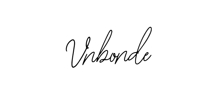 Use a signature maker to create a handwritten signature online. With this signature software, you can design (Bearetta-2O07w) your own signature for name Vnbonde. Vnbonde signature style 12 images and pictures png