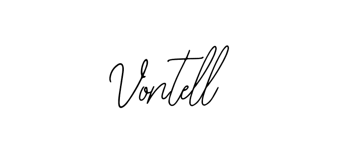 Vontell stylish signature style. Best Handwritten Sign (Bearetta-2O07w) for my name. Handwritten Signature Collection Ideas for my name Vontell. Vontell signature style 12 images and pictures png