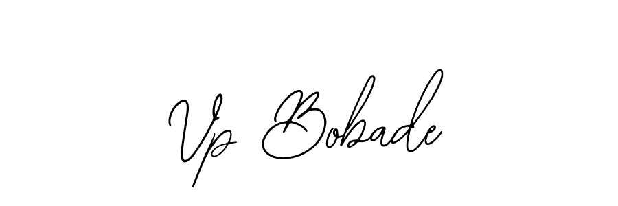 The best way (Bearetta-2O07w) to make a short signature is to pick only two or three words in your name. The name Vp Bobade include a total of six letters. For converting this name. Vp Bobade signature style 12 images and pictures png