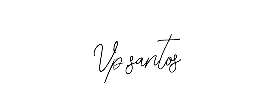 How to make Vp.santos name signature. Use Bearetta-2O07w style for creating short signs online. This is the latest handwritten sign. Vp.santos signature style 12 images and pictures png