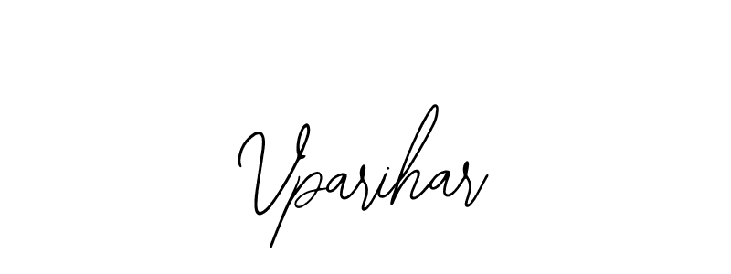 How to make Vparihar name signature. Use Bearetta-2O07w style for creating short signs online. This is the latest handwritten sign. Vparihar signature style 12 images and pictures png