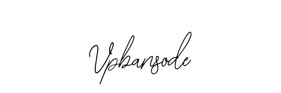 The best way (Bearetta-2O07w) to make a short signature is to pick only two or three words in your name. The name Vpbansode include a total of six letters. For converting this name. Vpbansode signature style 12 images and pictures png