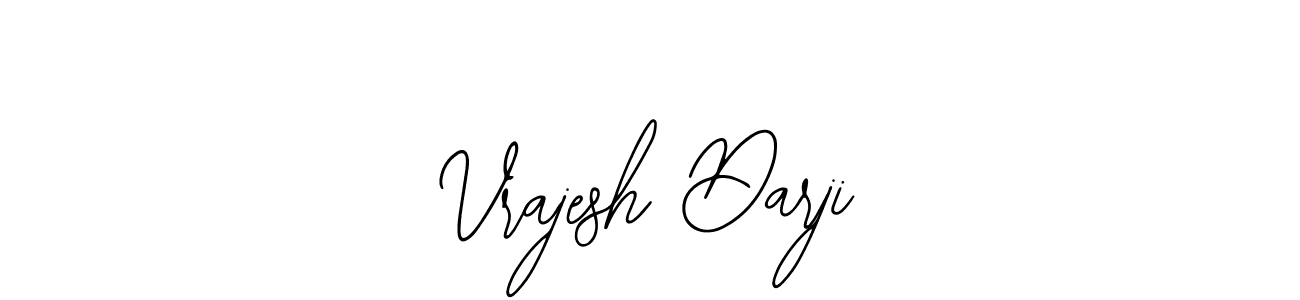 How to make Vrajesh Darji name signature. Use Bearetta-2O07w style for creating short signs online. This is the latest handwritten sign. Vrajesh Darji signature style 12 images and pictures png