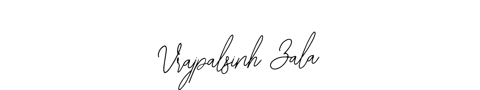 How to make Vrajpalsinh Zala name signature. Use Bearetta-2O07w style for creating short signs online. This is the latest handwritten sign. Vrajpalsinh Zala signature style 12 images and pictures png