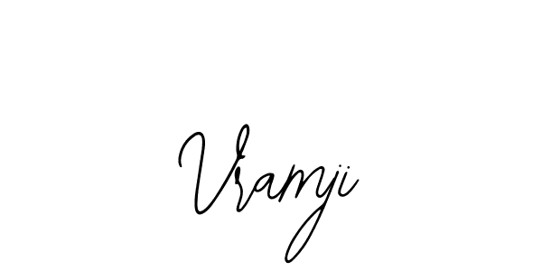 if you are searching for the best signature style for your name Vramji. so please give up your signature search. here we have designed multiple signature styles  using Bearetta-2O07w. Vramji signature style 12 images and pictures png