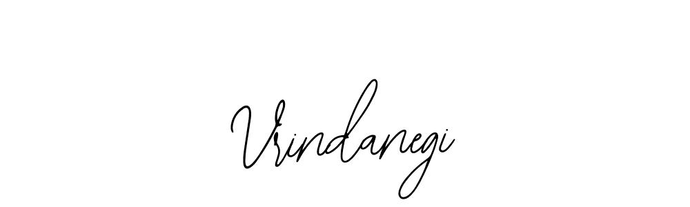How to make Vrindanegi name signature. Use Bearetta-2O07w style for creating short signs online. This is the latest handwritten sign. Vrindanegi signature style 12 images and pictures png