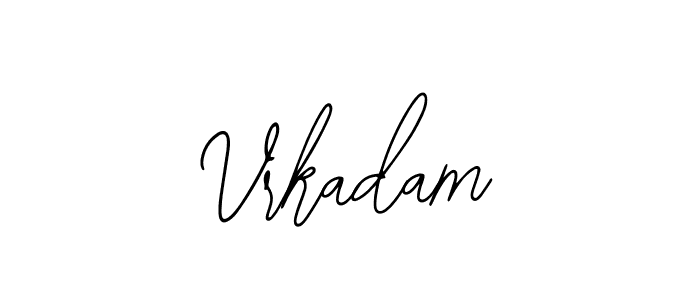 Bearetta-2O07w is a professional signature style that is perfect for those who want to add a touch of class to their signature. It is also a great choice for those who want to make their signature more unique. Get Vrkadam name to fancy signature for free. Vrkadam signature style 12 images and pictures png