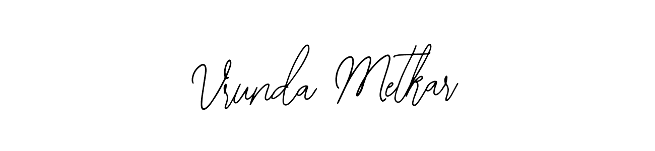 Use a signature maker to create a handwritten signature online. With this signature software, you can design (Bearetta-2O07w) your own signature for name Vrunda Metkar. Vrunda Metkar signature style 12 images and pictures png