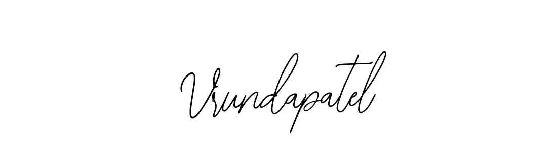 if you are searching for the best signature style for your name Vrundapatel. so please give up your signature search. here we have designed multiple signature styles  using Bearetta-2O07w. Vrundapatel signature style 12 images and pictures png