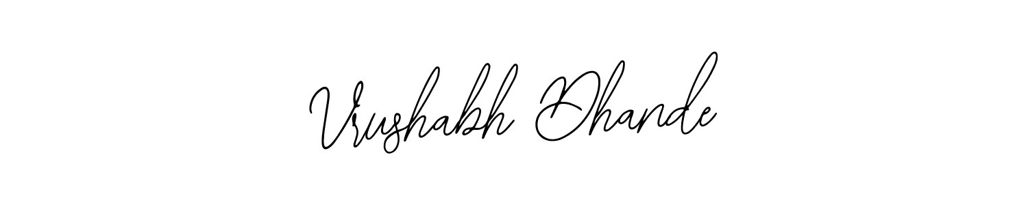 if you are searching for the best signature style for your name Vrushabh Dhande. so please give up your signature search. here we have designed multiple signature styles  using Bearetta-2O07w. Vrushabh Dhande signature style 12 images and pictures png