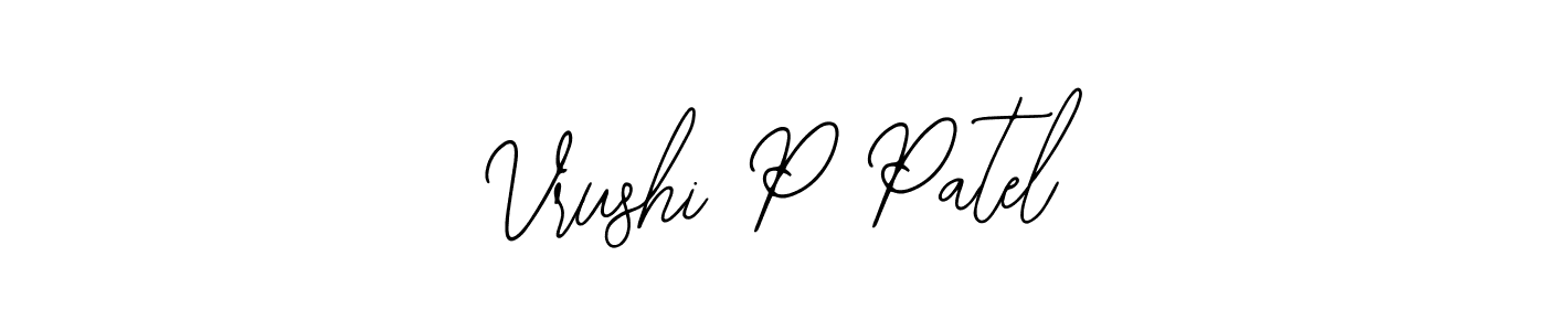 Bearetta-2O07w is a professional signature style that is perfect for those who want to add a touch of class to their signature. It is also a great choice for those who want to make their signature more unique. Get Vrushi P Patel name to fancy signature for free. Vrushi P Patel signature style 12 images and pictures png