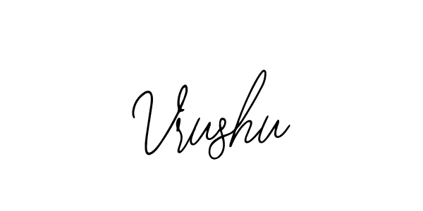 How to make Vrushu name signature. Use Bearetta-2O07w style for creating short signs online. This is the latest handwritten sign. Vrushu signature style 12 images and pictures png