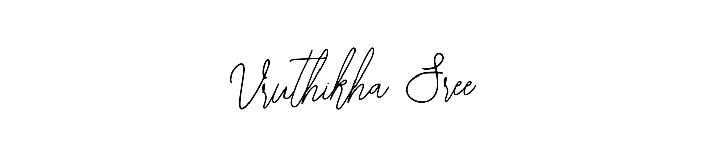 Also You can easily find your signature by using the search form. We will create Vruthikha Sree name handwritten signature images for you free of cost using Bearetta-2O07w sign style. Vruthikha Sree signature style 12 images and pictures png