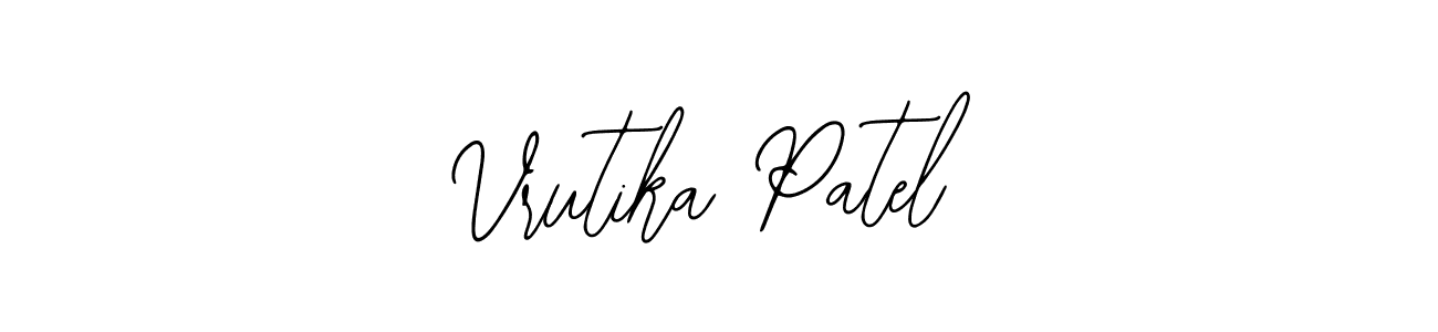 You should practise on your own different ways (Bearetta-2O07w) to write your name (Vrutika Patel) in signature. don't let someone else do it for you. Vrutika Patel signature style 12 images and pictures png